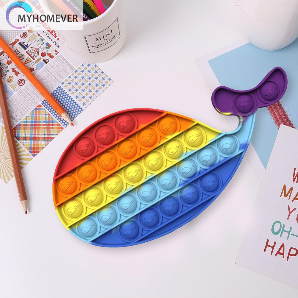 Pop It Fidget Đồ chơi Silicone Push Bubble Concentration Stress Relief Đồ chơis Fidget Đồ chơi Rainbow