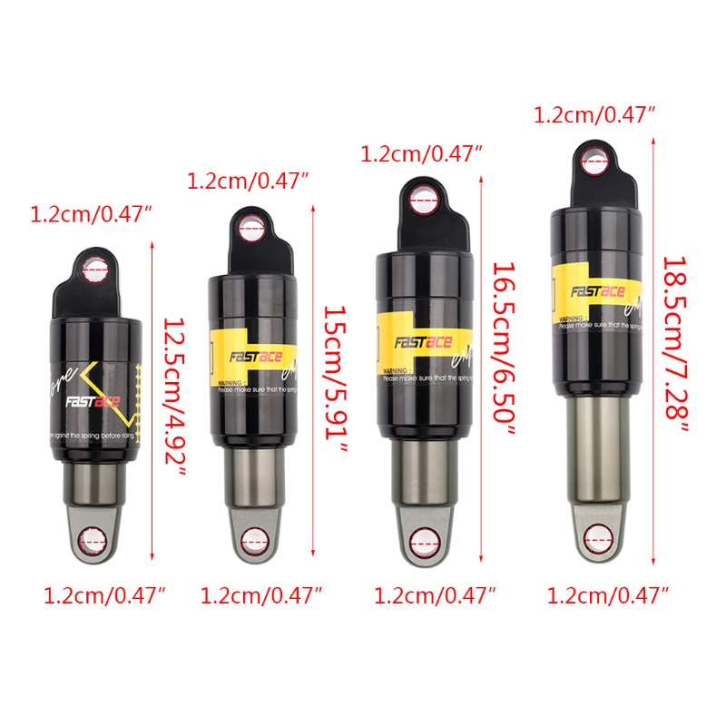 Phuộc giảm xóc bằng hợp kim nhôm 125mm/150mm/165mm/185mm cho xe đạp