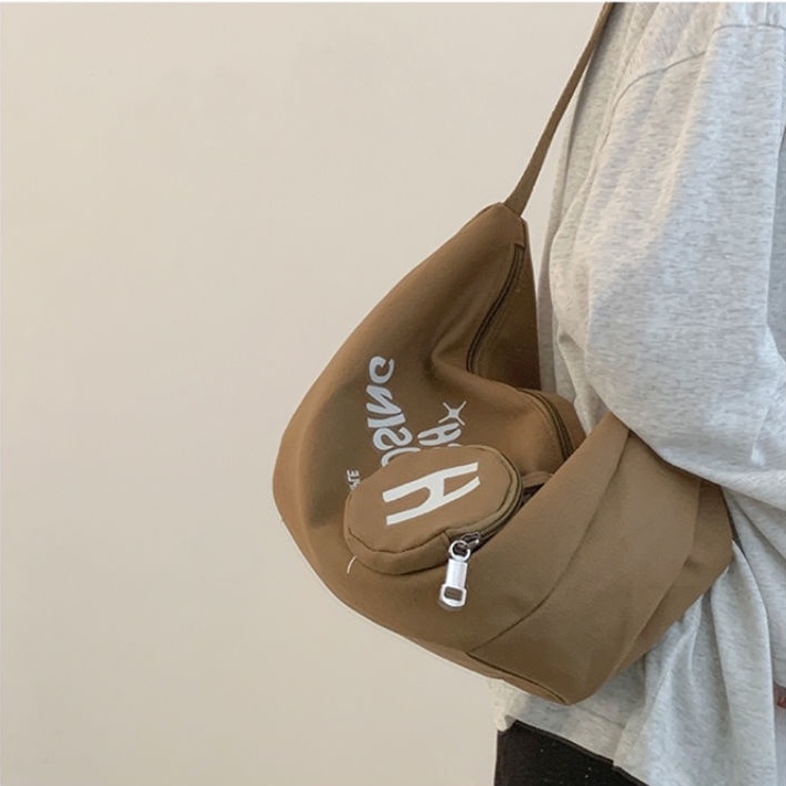 Túi Xách Canvas Sức Chứa Lớn Phong Cách Hàn Quốc Mới Cho Nữ