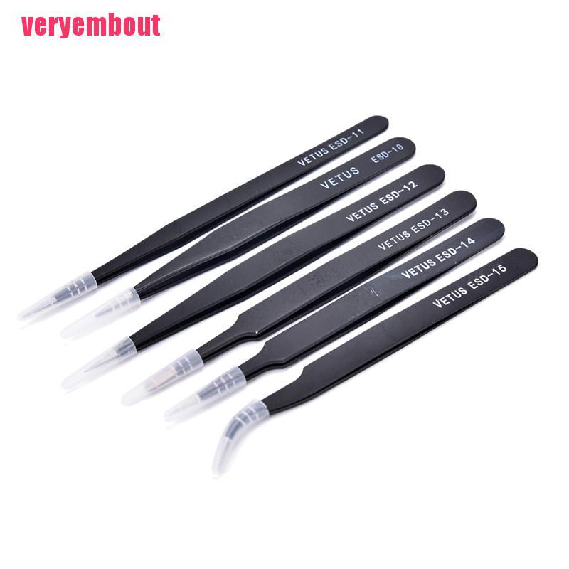Set 6 Nhíp Inox Chống Tĩnh Điện An Toàn