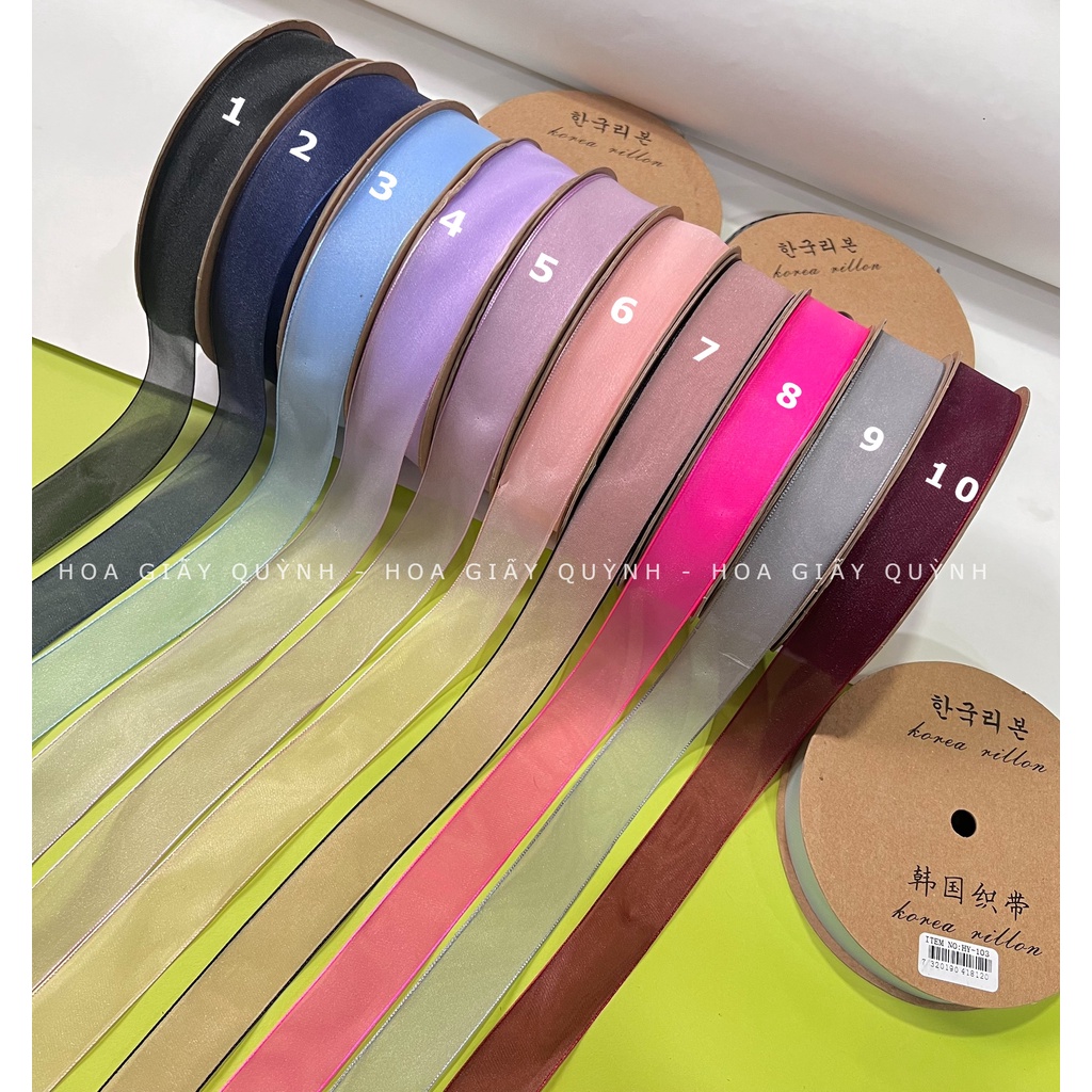 RUY BĂNG VOAN HÀN 2.5CM  - 10Yards