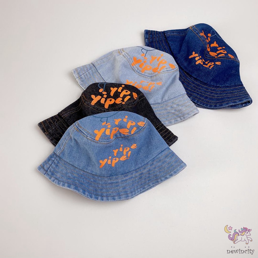 Mũ Cao Bồi Họa Tiết Chữ Cá Tính Thời Trang Mùa Thu Cho Trẻ Em