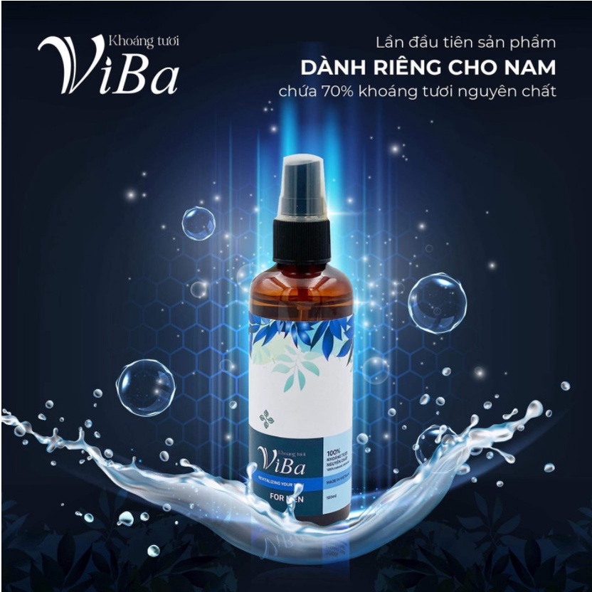 Khoáng tươi Viba For Men 100ml Cấp ẩm và phục hồi làn da Pearl Store 31 | BigBuy360 - bigbuy360.vn