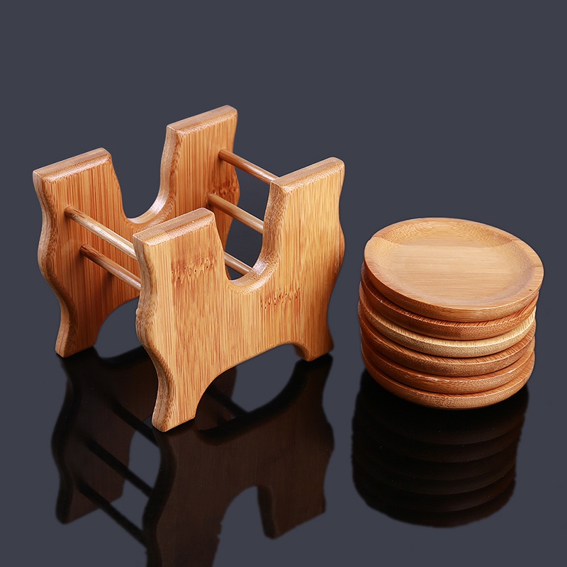 High Quality Bamboo Tea Set Four Square Cup Holder Kung Fu Tea Set