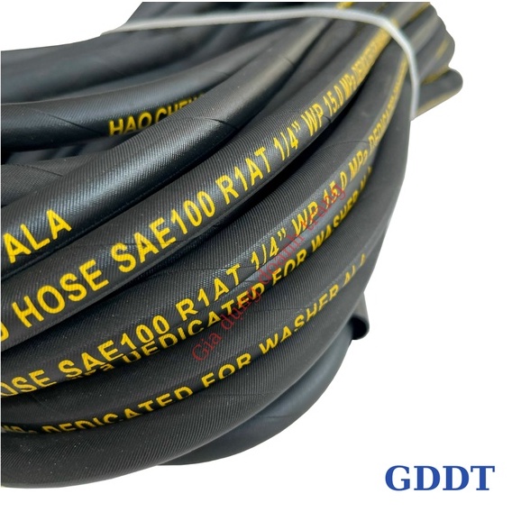 Dây rửa xe áp lực cao lõi thép 20m ren 2 đầu 22mm cho máy rửa xe áp lực cao