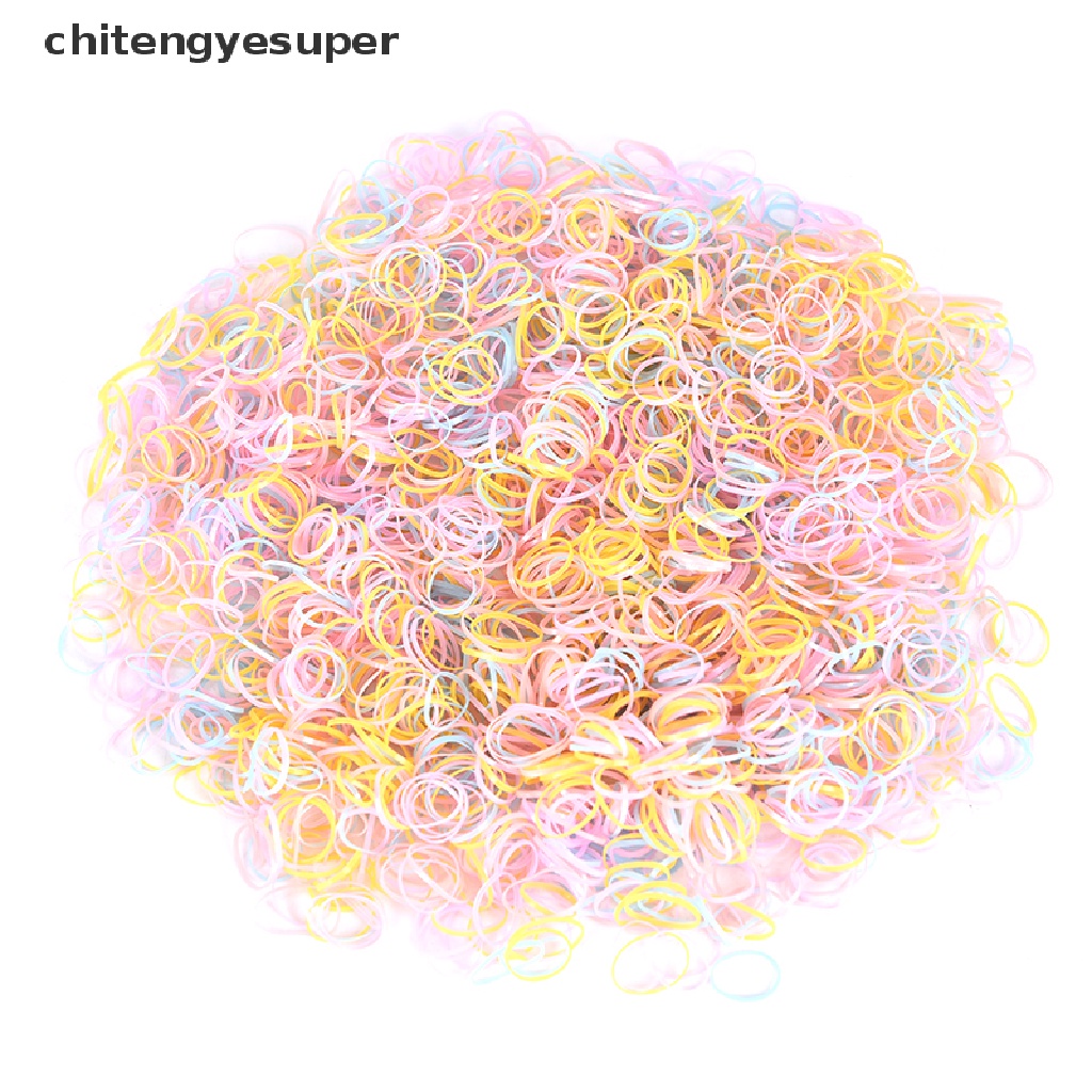 Chitengyesuper 2500Pcs Child Baby Hair Clear Rubber Bands Elastic Braids Plaits Hair Ring Ropes CGS