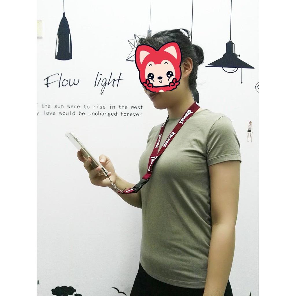 Dây Đeo Điện Thoại/Thẻ ID 5 Màu Có Nút Bấm Tháo Gỡ Nhanh Tiện Lợi