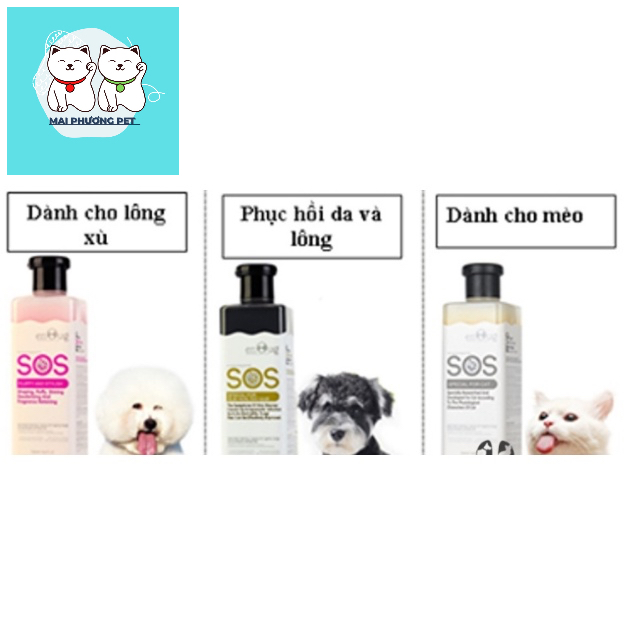 Sữa Tắm chó mèo (4 loại) SOS Olive fay 5 sao Palma sạch rận cho chó mèo hanpet Go White tẩy ố