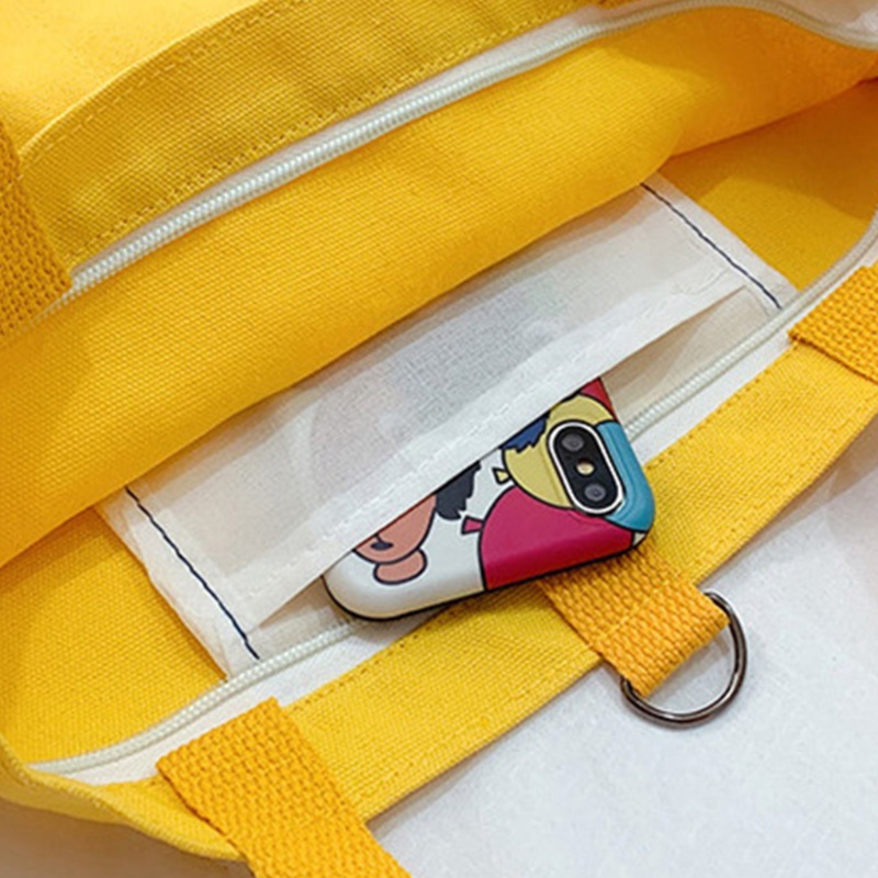 Túi Đeo Chéo Vải Bố Hình Gấu Bông