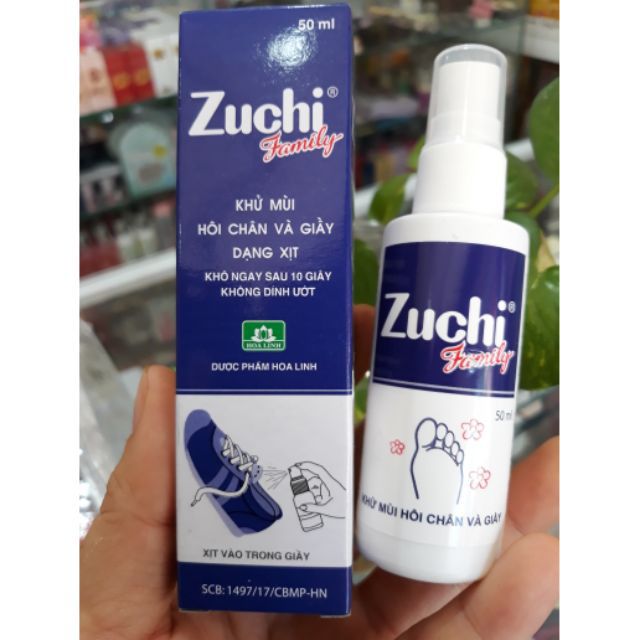 Xịt khử mùi hôi chân Zuchi 50ml