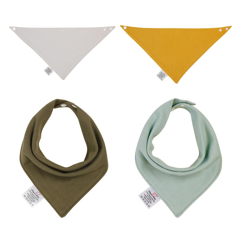 Yếm Ăn Cotton Mềm Mại Hình Tam Giác Dành Cho Bé Sơ Sinh