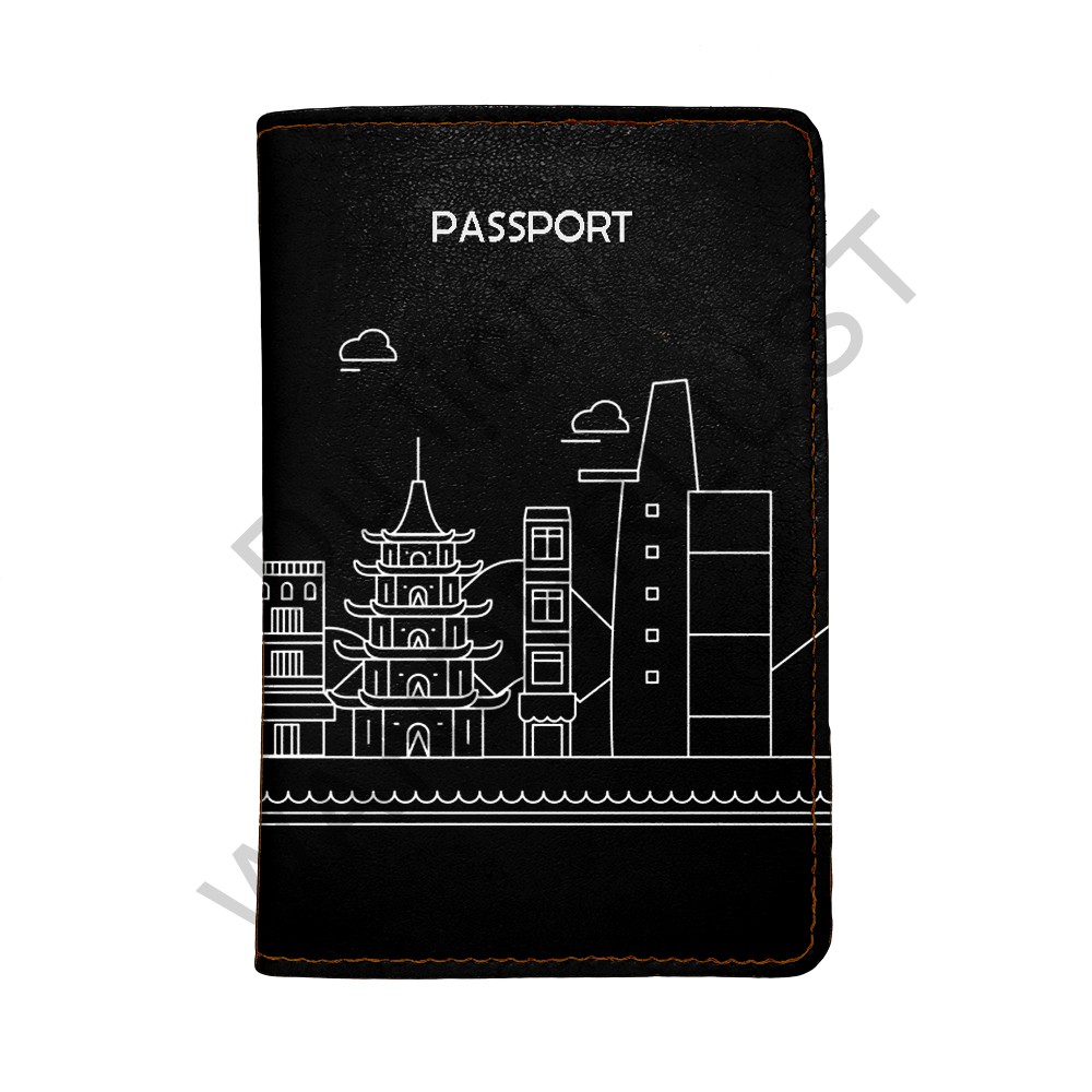 Bao da passport/hộ chiếu cao cấp in hình Landscape Việt Nam [Có thể In tên theo yêu cầu]