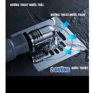 Nắp Ống Xả Máy Giặt Ngăn Mùi Thoát Nước, Đầu nối, Nắp ga đế thoát sàn Inox có lỗ cắm cút chia thoát nước máy giặt