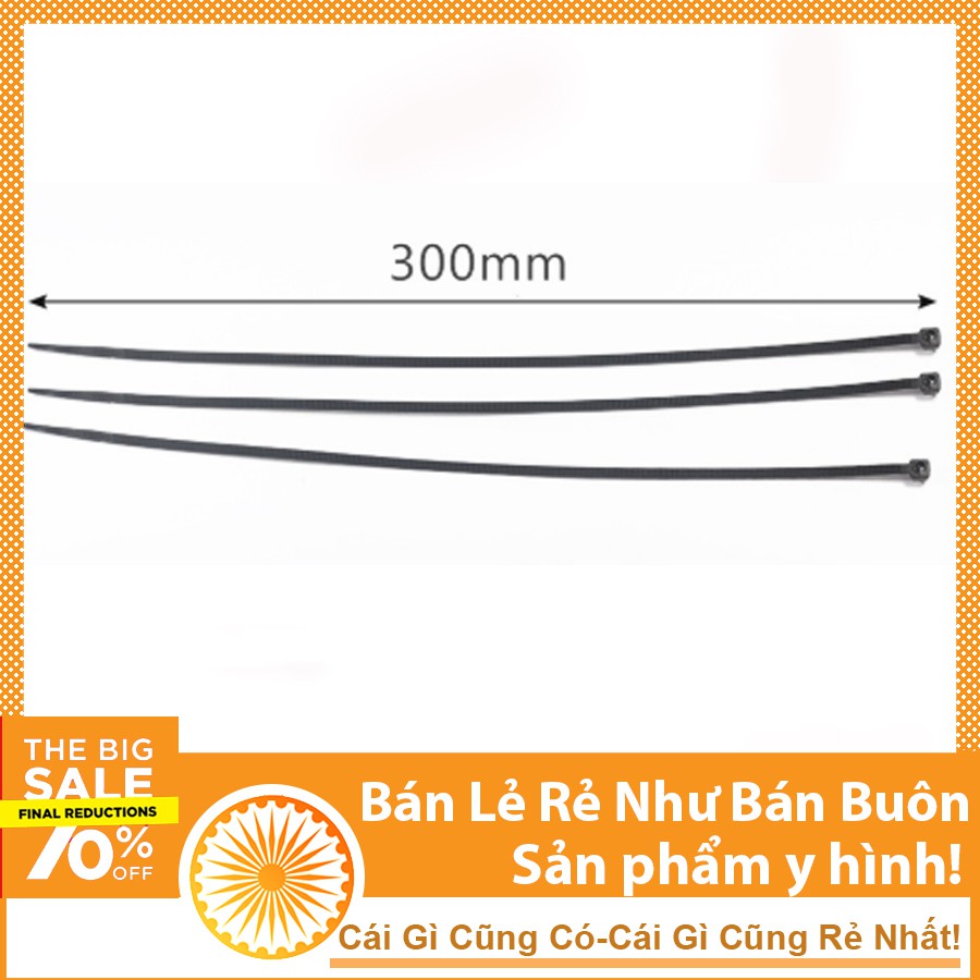 Combo Gói 250 Dây Thít Đen 5X300mm