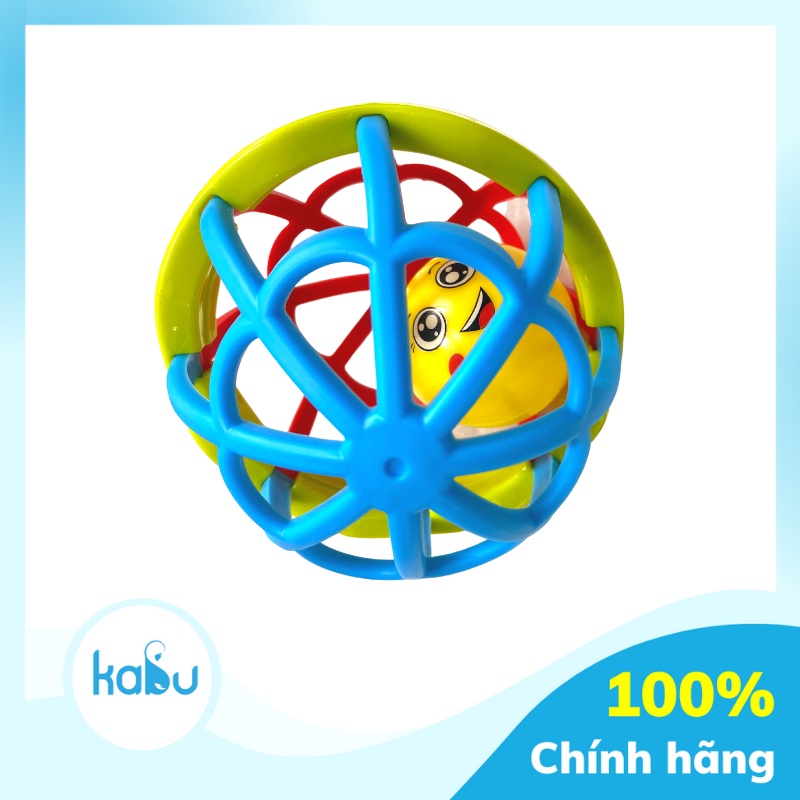 KABU - Bóng Đồ Chơi Xúc Xắc Nhựa Dẻo Mặt Cười Có Âm Thanh Vui Nhộn, Phát Triển Vận Động Tinh