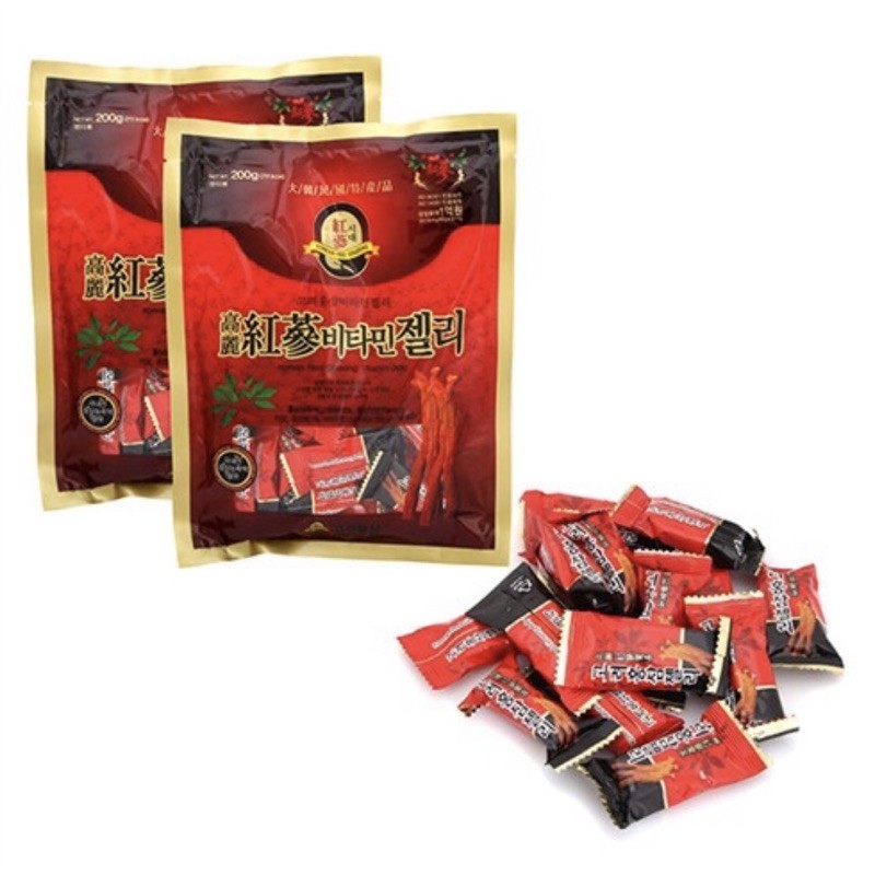 Kẹo Hồng sâm dẻo 200gr hàng chính hảng từ hàn quốc