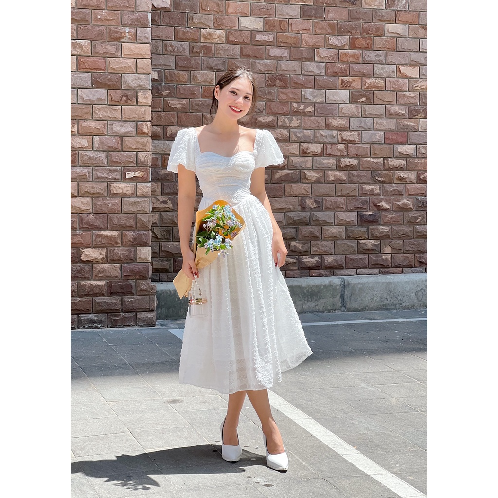 Somee studio Cora dress Váy nhún ngực dáng dài