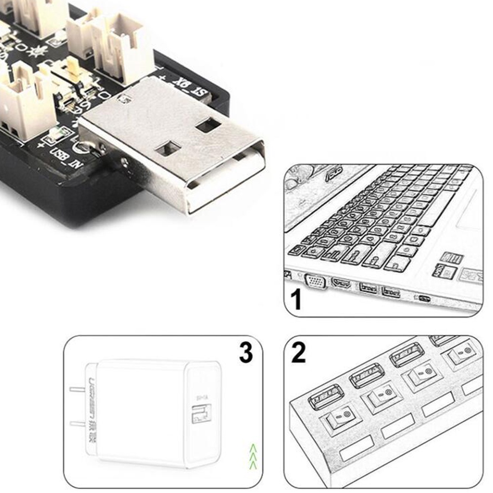 Bản Mạch Sạc Pin LiHv Lipo 6CH USB Sang 3.7V ~ 3.8V 1S 5V 2A USB Dành Cho Đồ Chơi Điều Khiển Từ Xa