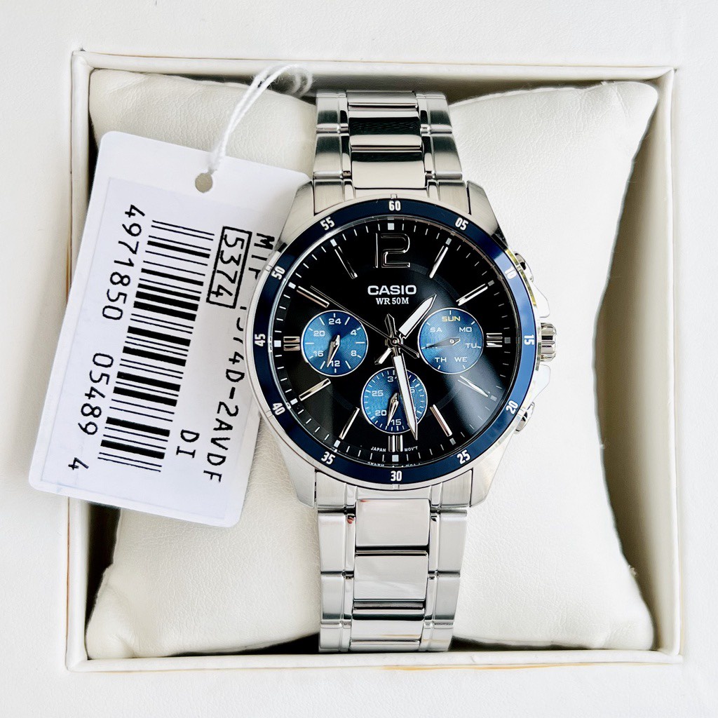 ĐỒNG HỒ NAM CASIO 6 kim chính hãng MTP-1374 newfullbox , bảo hành 3 năm