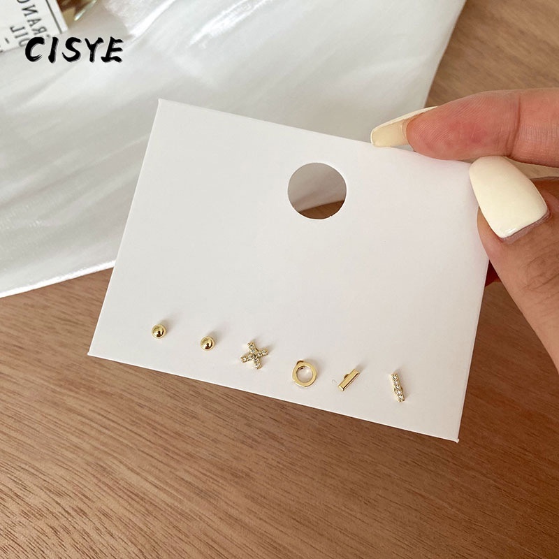 Set 6 khuyên tai nữ thời trang đơn giản