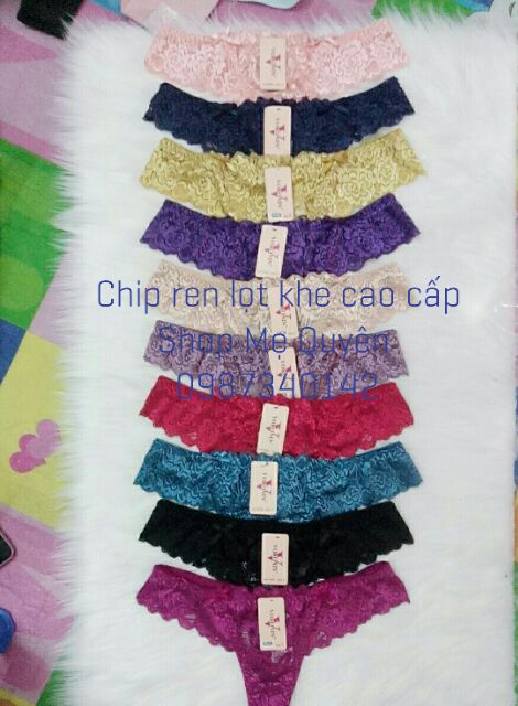 Combo 10 quần lót Ren Lọt Khe cao cấp đủ 10 màu
