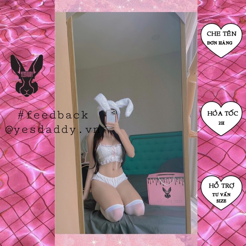 Bộ đồ lót dễ thương gợi cảm có mút rời Yes daddy NY004
