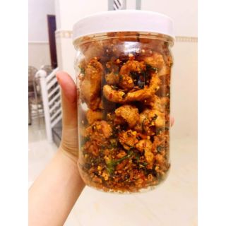 DA HEO SẤY GIÒN RIM MỠ HÀNH LÁ CHANH MUỐI ỚT( hũ~100gram )