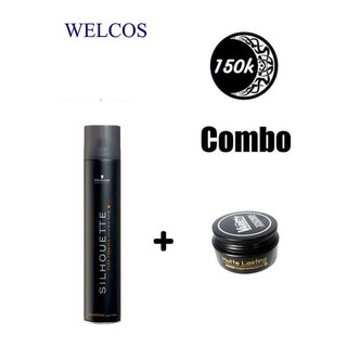 Combo chính hãng Sáp vuốt tóc tạo kiểu VARIETY MATTE LASTING 100ml + gôm xịt tóc Silhouette 420 ml CB04