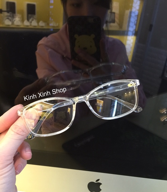 Kính Mắt vuông bầu Trong suốt Teen - HOT HOT TST1.1