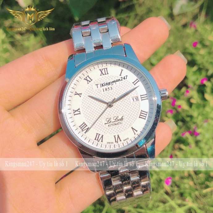 Đồng hồ nam chính hãng TS 1853 dây thép không gỉ cao cấp, mặt vân cực đẹp sang trọng giá rẻ [Tặng thêm pin] | BigBuy360 - bigbuy360.vn