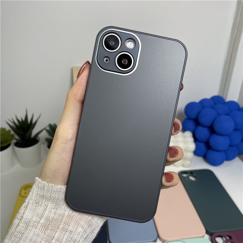 Ốp điện thoại kính cường lực nhám cho iPhone 13 Pro Max 11 12Pro MAX 7P 8Plus X Xr Xs