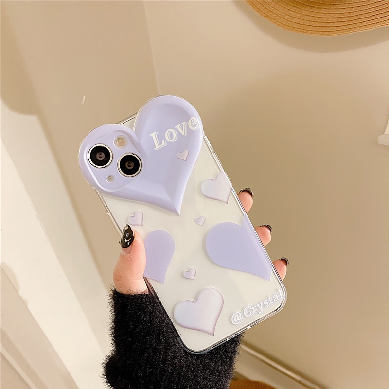 Ốp lưng iphone Ốp Điện Thoại Hình Trái Tim Cho iPhone13ProMax/11/12/X/XR/Xsmax/6/7/8Plus Dinuo case