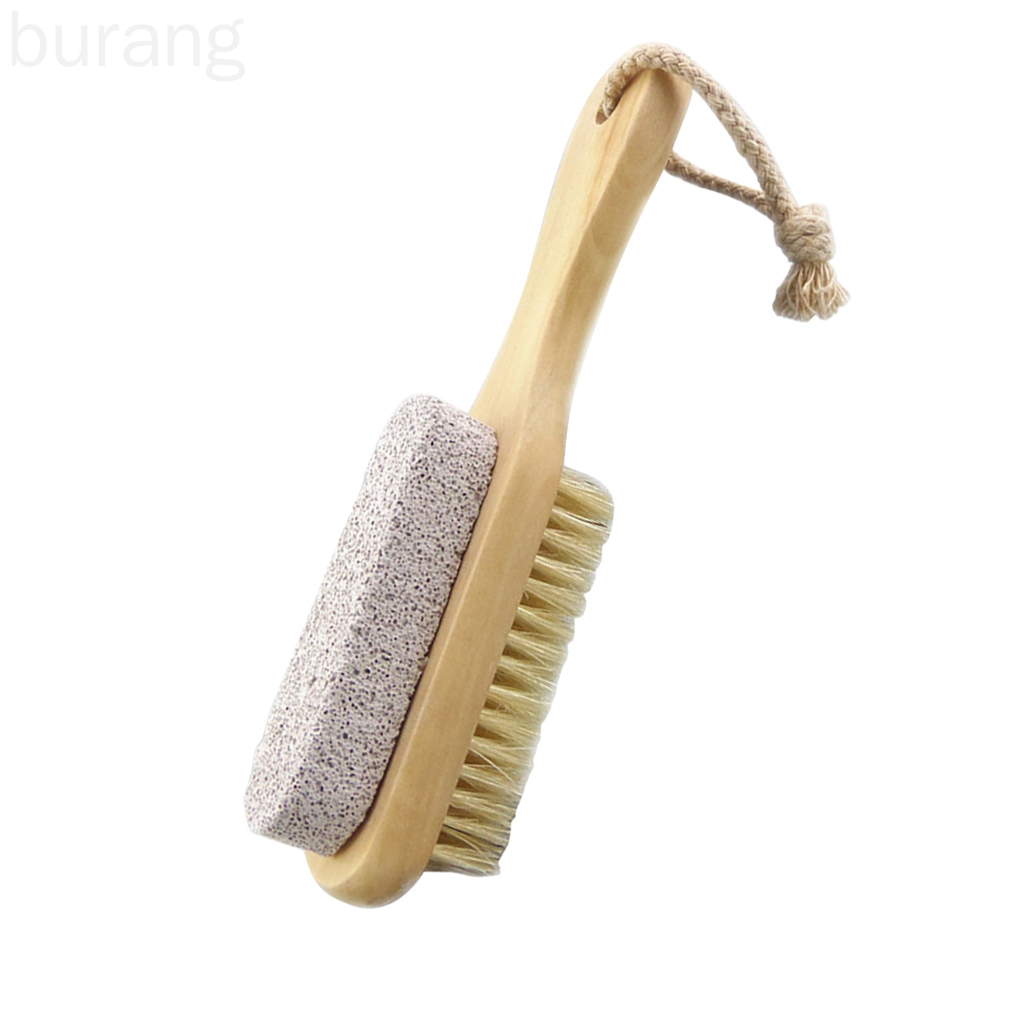 [Hàng mới về] Bàn chải mặt lông và đá bọt loại bỏ tế bào da chết chăm sóc da chân / da tay mềm mịn