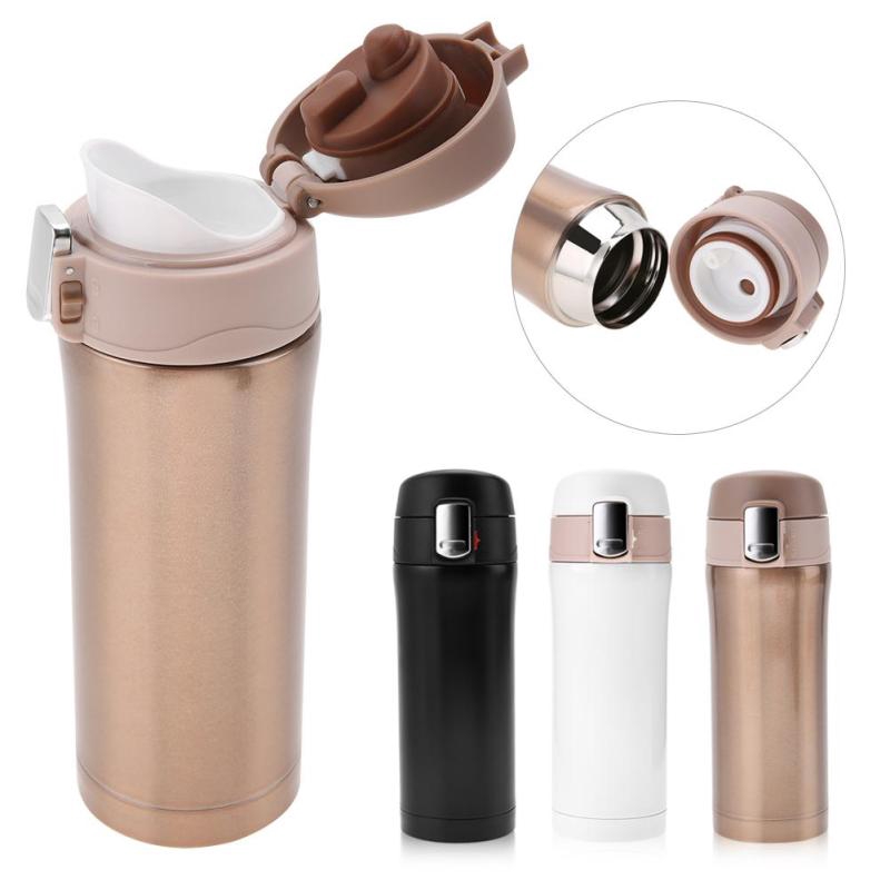 【moonbase】350ml Stainless Steel Vacuum Thermos Insulated Water Bottle Travel Mug Coffee Tea Cup