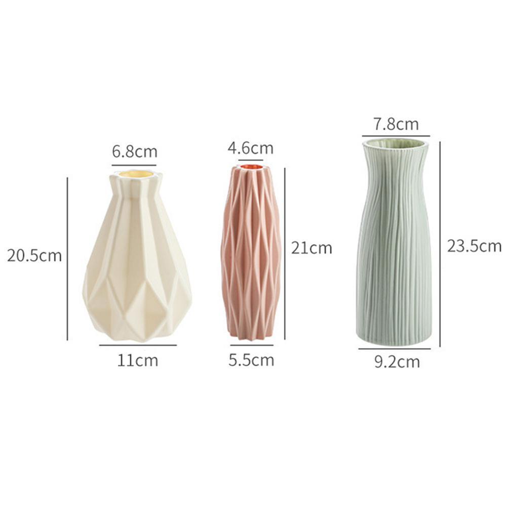 Lọ hoa Z1V2 bằng nhựa phong cách Bắc Âu dùng trang trí phòng khách đa năng độc đáo