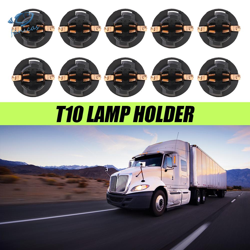 Set 10 ổ cắm bóng đèn FANICAS T10 cho xe hơi