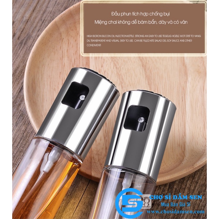 Bình Xịt Dầu Ăn Thủy Tinh, Chai Xịt Dầu Ăn Phun Sương Dùng Cho Nồi Chiên, Salad, Nướng – BAP  G244-BinhXitDau