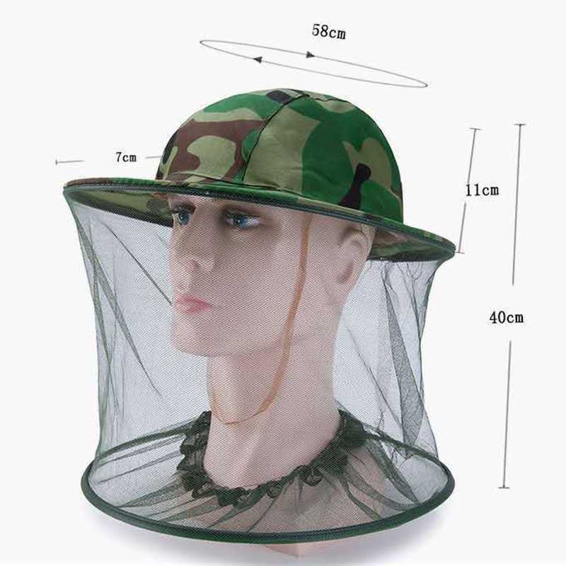 Lưới Trùm Đầu Chống Muỗi / Côn Trùng Tiện Dụng Cho Cắm Trại / Câu Cá