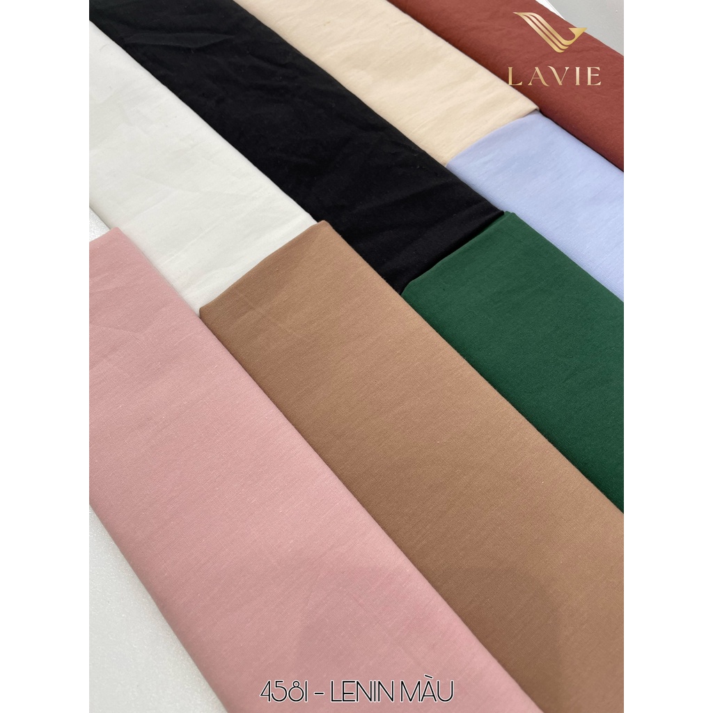 Vải Linen Màu nhà Lavie mỏng nhẹ, êm tay, may đầm, áo kiểu, set thời trang