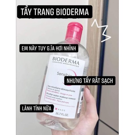 Nước Tẩy Trang Bio Xanh Lá - Hồng 500ml