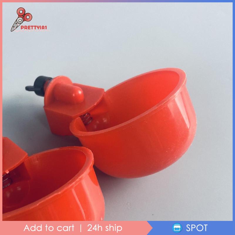 1 [Prettyia1] Bộ 6 Bát Uống Nước Tự Động Cho Gà Vịt Gà Tây Gà Tây Dễ Vệ Sinh