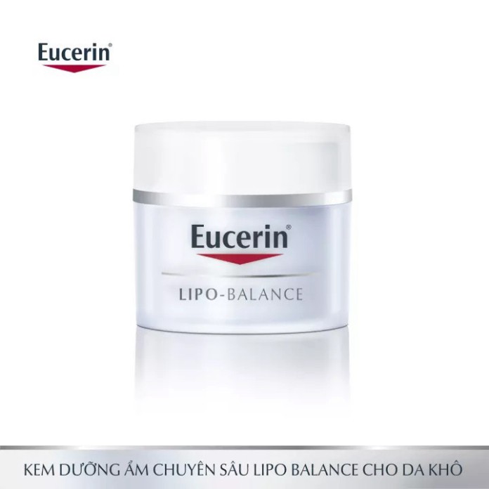 [CHÍNH HÃNG] Combo Eucerin kem dưỡng ẩm cho da khô, nhạy cảm Lipo Balance 50ml &amp; xịt khoáng cấp ẩm Hyaluron Mist Spray 5