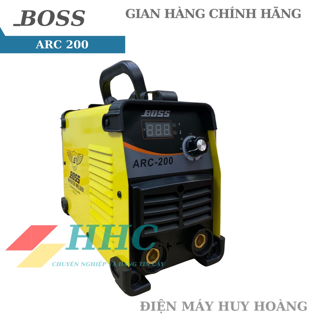 Máy hàn điện tử BOSS NHẬT ARC 200 cho thợ chuyên hàn que 2,6li và 3,2li