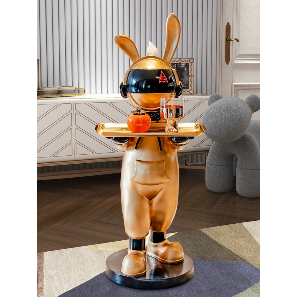 Khay để đồ hình Gấu BearBrick-Mã  4501J-kt 36x35x86cm ,Kệ để đồ sang chảnh-decor nhà của,kệ,tủ,quà tặng đẹp ý nghĩa