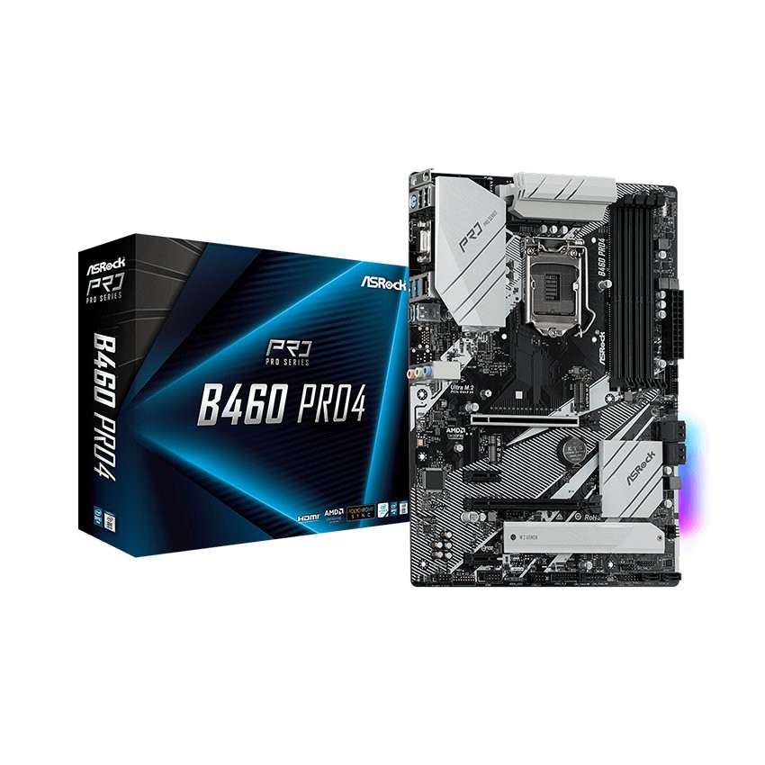 Combo CPU Intel I3 10100F Box vs Mainboard Asrock B460M Pro 4 - Hàng Chính Hãng