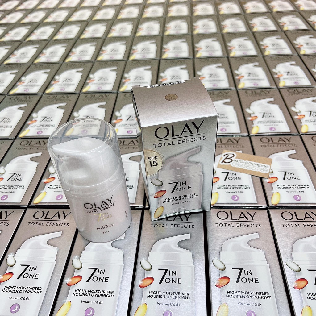 Kem dưỡng Olay Total Effects Anti-Ageing 7in1 UK ngày và đêm