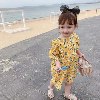 Váy tay bồng tiểu thư cho bé yêu 🍓