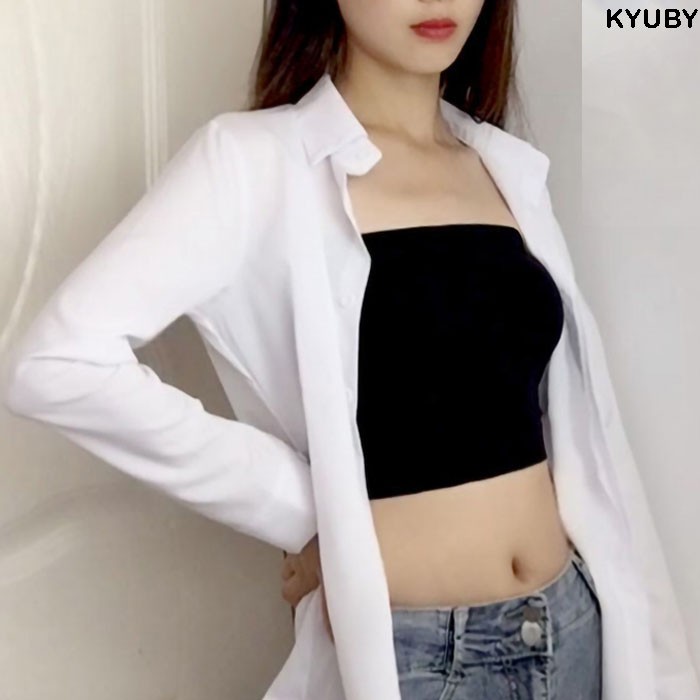 Áo quây ngực KYUBY - Áo croptop nữ dáng ôm không dây
