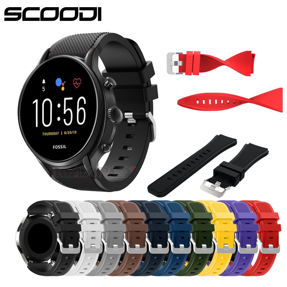 Dây Đeo Silicon Nhiều Màu Thể Thao Cho Đồng Hồ Fossil Gen 5 Carlyle HR Julianna HR Band Cho Fossil Sport 43mm / Q Explorist HR Gen 4