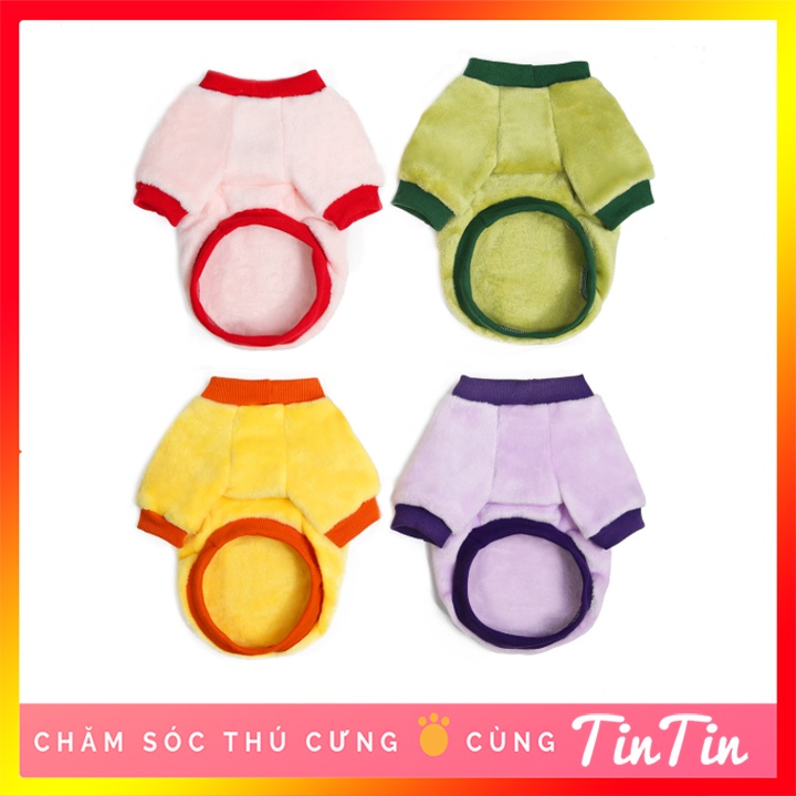 Áo cho Chó Mèo - Áo mùa đông cho thú cưng chất nhung thêu hình hoa quả#Tintin Pet Store